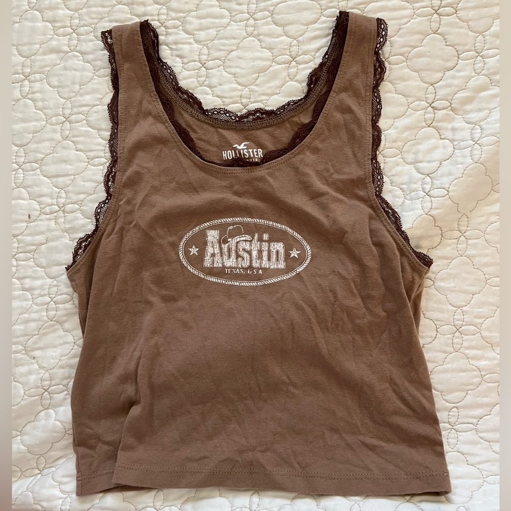 Hollister brown tank